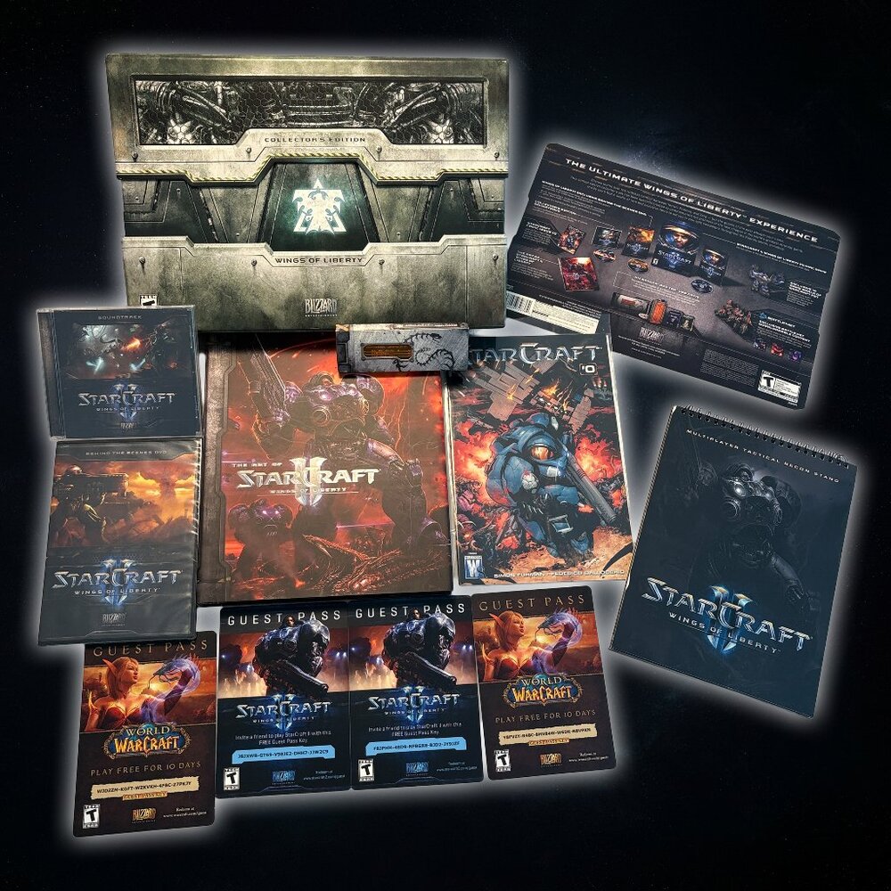 Blizzard Starcraft Wings Of Liberty Collectors Edition Original Box Sealed DVD